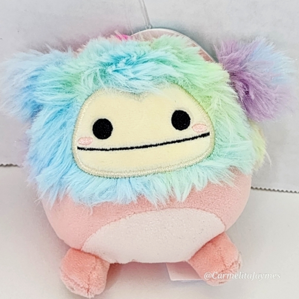 DIANE 🐾 Peach Rainbow Bigfoot Clip Original Squishmallow by Kelly Toy ☆ NWT ☆